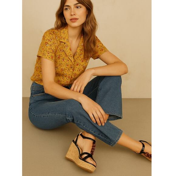 Prada 10 Chain Link Platform Cork Wedges Patent Leather T-Strap Sandals Black 40 - Picture 3 of 13